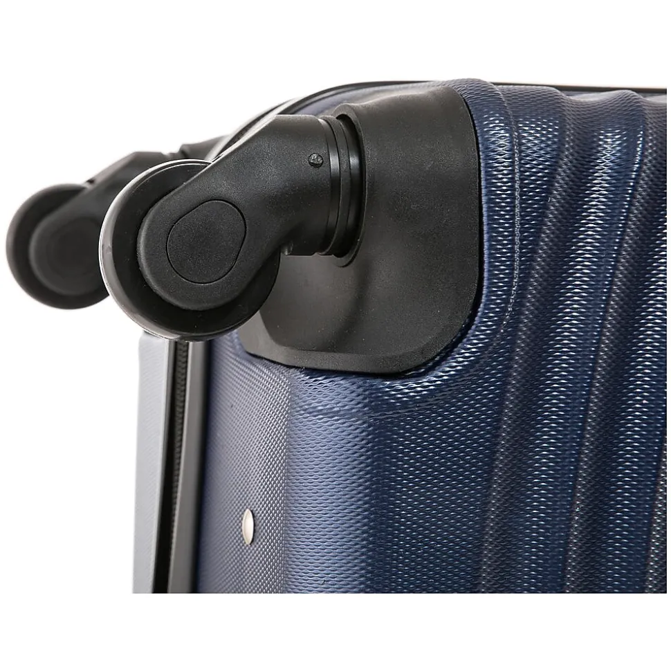 DUKAP Adly 3-Piece Hardside Spinner Luggage Set, Navy Blue (DKADLSML-BLU)