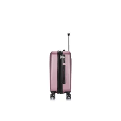 DUKAP Crypto 19.75" Hardside Carry-On Suitcase, 4-Wheeled Spinner, TSA Checkpoint Friendly, Rose Gold (DKCRY00S-ROS)