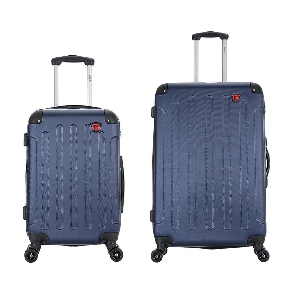 DUKAP Intely 2-Piece Hardside Spinner Luggage Set, TSA Checkpoint Friendly, Blue (DKINT0SM-BLU)