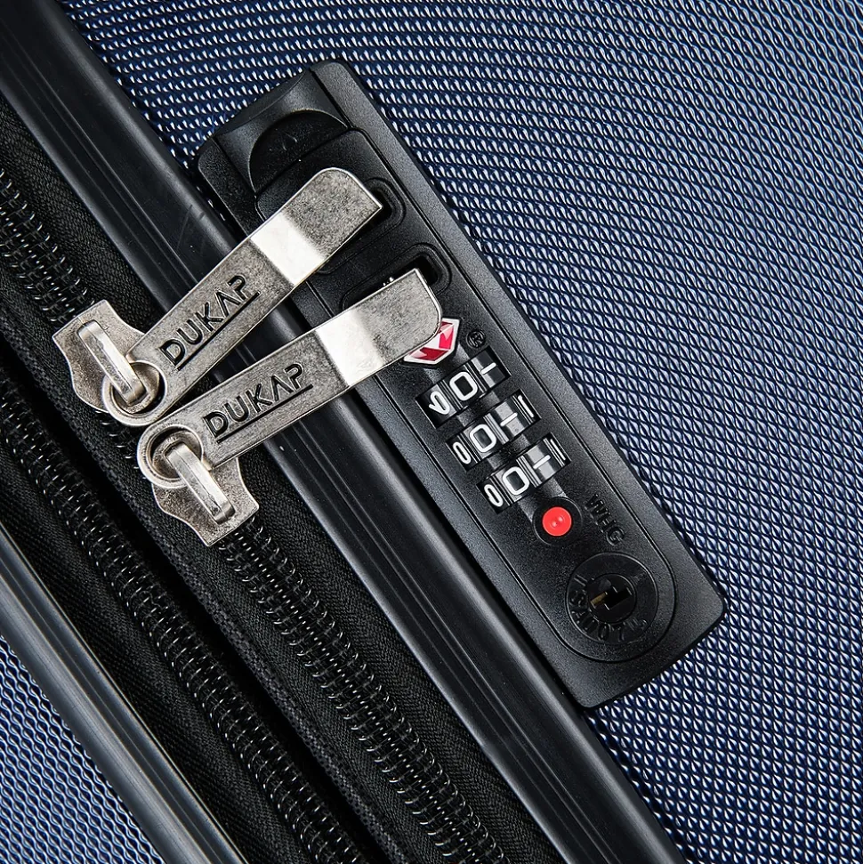 DUKAP Intely 2-Piece Hardside Spinner Luggage Set, TSA Checkpoint Friendly, Blue (DKINT0SM-BLU)