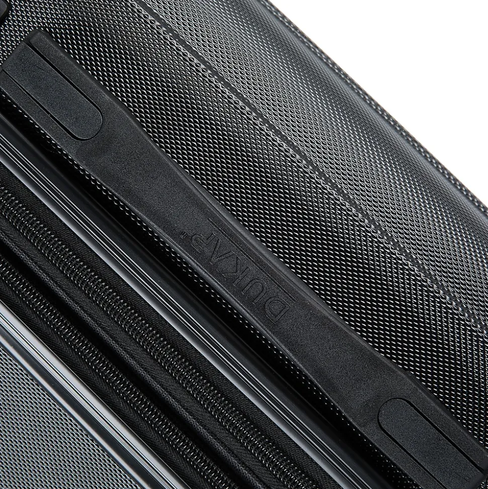 DUKAP Intely 2-Piece Hardside Spinner Luggage Set, TSA Checkpoint Friendly, Black (DKINT0SM-BLK)