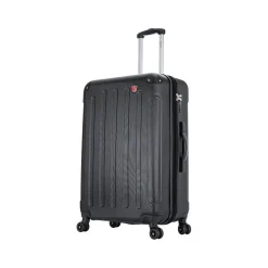 DUKAP Intely 3-Piece Hardside Spinner Luggage Set, TSA Checkpoint Friendly, Black (DKINTSML-BLK)