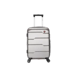 DUKAP Rodez 20" Hardside Carry-On Suitcase, 4-Wheeled Spinner, TSA Checkpoint Friendly, Silver (DKROD00S-COA)