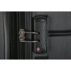 DUKAP Rodez 3-Piece Hardside Spinner Luggage Set, TSA Checkpoint Friendly, Black (DKRODSML-BLK)