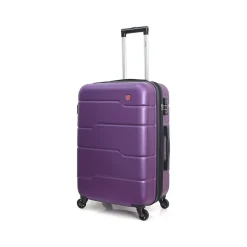 DUKAP Rodez 3-Piece Hardside Spinner Luggage Set, TSA Checkpoint Friendly, Purple (DKRODSML-PUR)