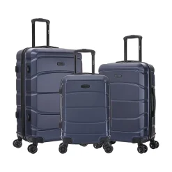 DUKAP Sense 3-Piece Hardside Spinner Luggage Set, Blue (DKSENSML-BLU)