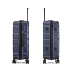 DUKAP Sense 3-Piece Hardside Spinner Luggage Set, Blue (DKSENSML-BLU)