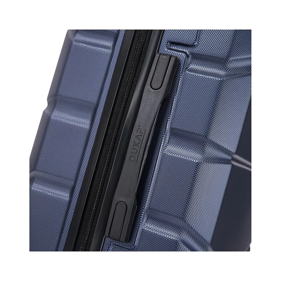 DUKAP Sense 3-Piece Hardside Spinner Luggage Set, Blue (DKSENSML-BLU)