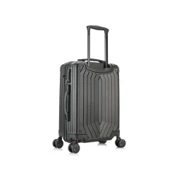 DUKAP Stratos 20" Hardside Carry-On Suitcase, 4-Wheeled Spinner, TSA Checkpoint Friendly, Black (DKSTR00S-BLK)