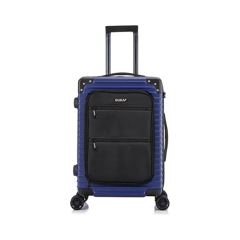 DUKAP Tour 20" Hardside Carry-On Suitcase, 4-Wheeled Spinner, TSA Checkpoint Friendly, Blue (DKTOU00S-BLU)