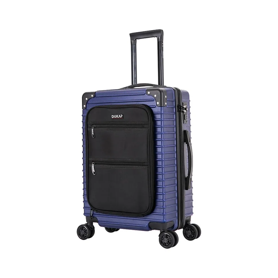 DUKAP Tour 20" Hardside Carry-On Suitcase, 4-Wheeled Spinner, TSA Checkpoint Friendly, Blue (DKTOU00S-BLU)