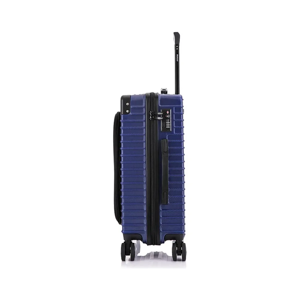 DUKAP Tour 20" Hardside Carry-On Suitcase, 4-Wheeled Spinner, TSA Checkpoint Friendly, Blue (DKTOU00S-BLU)