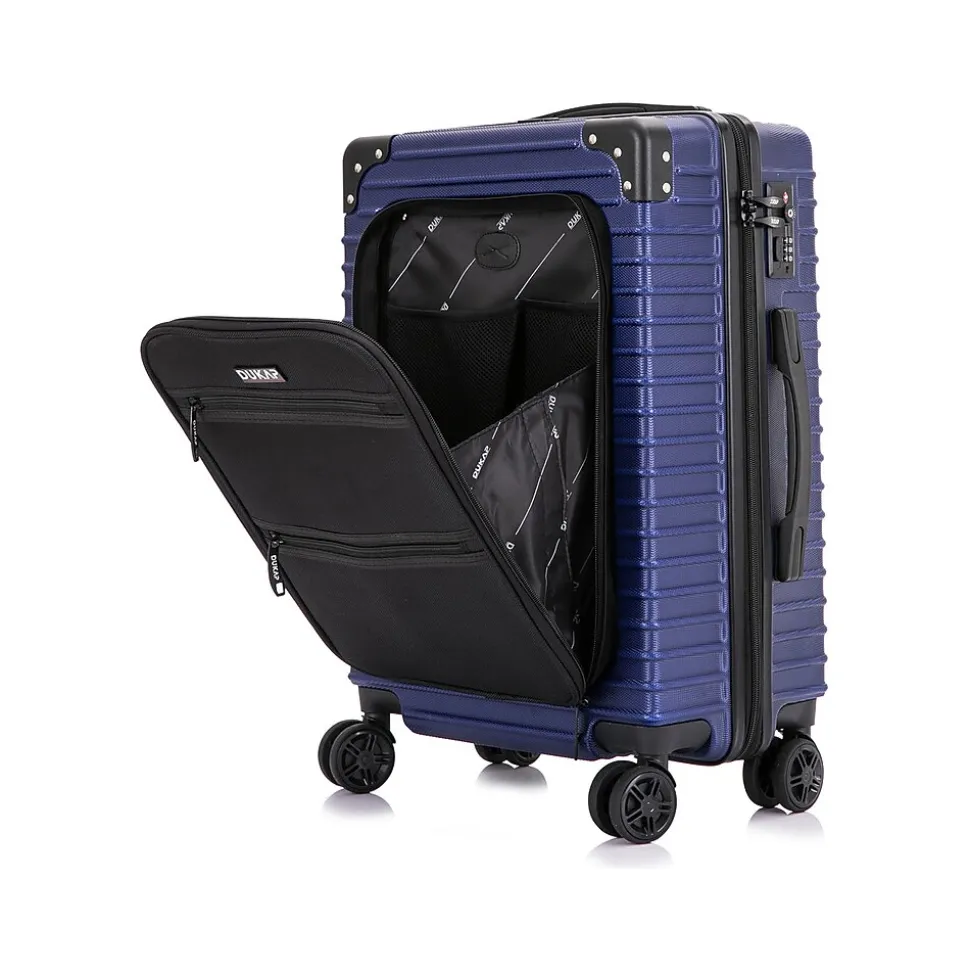 DUKAP Tour 20" Hardside Carry-On Suitcase, 4-Wheeled Spinner, TSA Checkpoint Friendly, Blue (DKTOU00S-BLU)