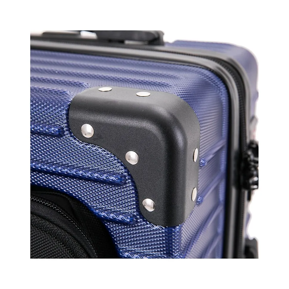 DUKAP Tour 20" Hardside Carry-On Suitcase, 4-Wheeled Spinner, TSA Checkpoint Friendly, Blue (DKTOU00S-BLU)