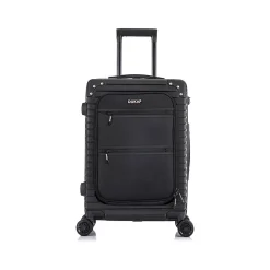 DUKAP Tour 20" Hardside Carry-On Suitcase, 4-Wheeled Spinner, TSA Checkpoint Friendly, Black (DKTOU00S-BLK)