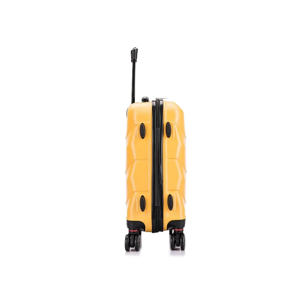 DUKAP Zonix 20" Hardside Carry-On Suitcase, 4-Wheeled Spinner, Mustard (DKZON00S-MUS)