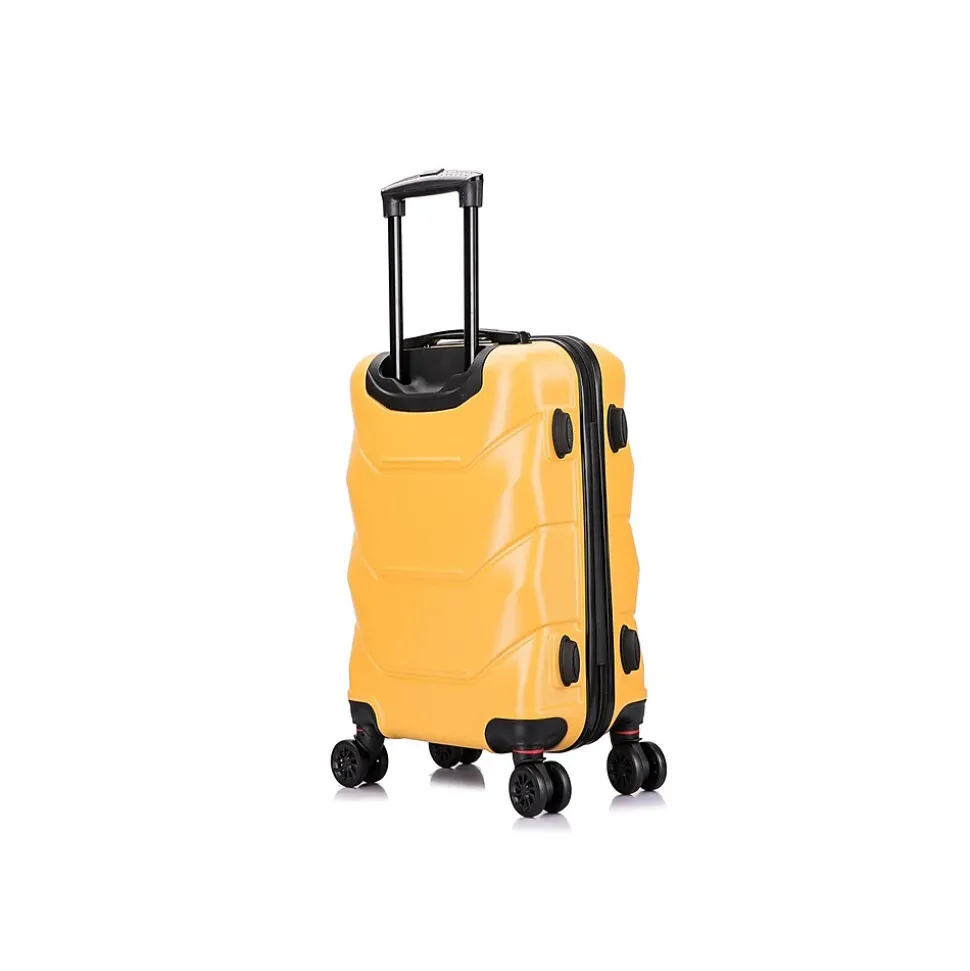 DUKAP Zonix 20" Hardside Carry-On Suitcase, 4-Wheeled Spinner, Mustard (DKZON00S-MUS)
