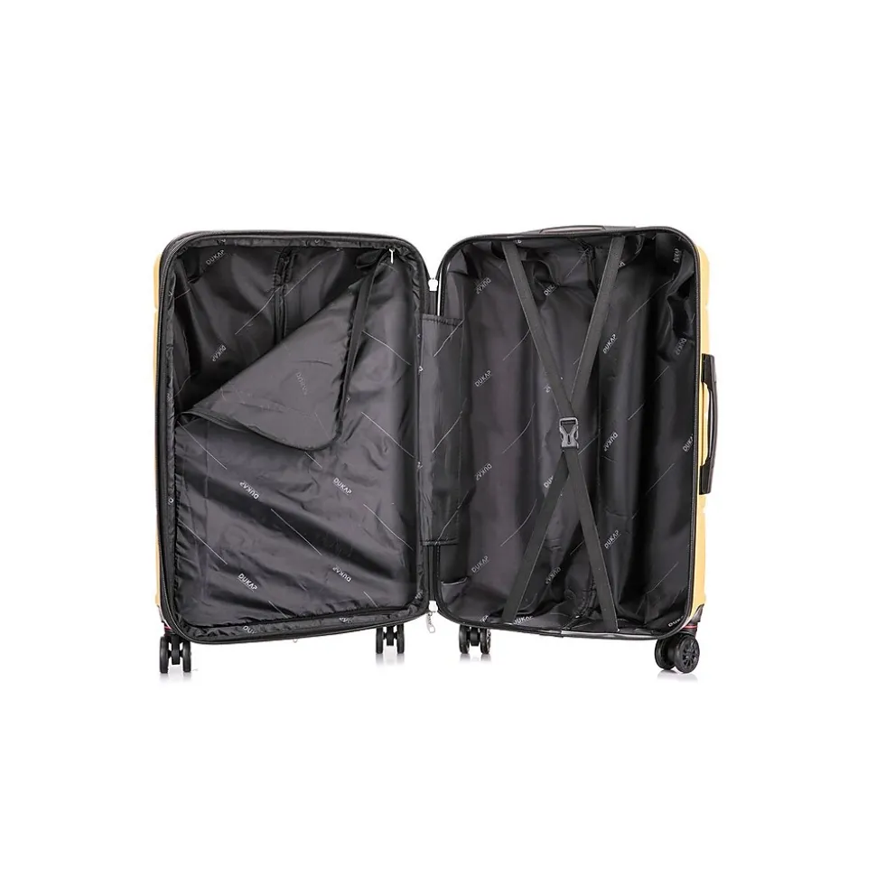 DUKAP Zonix 20" Hardside Carry-On Suitcase, 4-Wheeled Spinner, Mustard (DKZON00S-MUS)