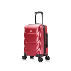 DUKAP Zonix 20" Hardside Carry-On Suitcase, 4-Wheeled Spinner, Wine (DKZON00S-WIN)