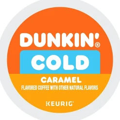 Dunkin' Cold Caramel Iced Coffee Keurig® K-Cup® Pods, Medium Dark Roast, 88/Carton (5000375314CT)