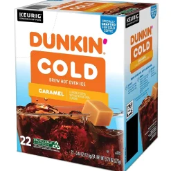 Dunkin' Cold Caramel Iced Coffee Keurig® K-Cup® Pods, Medium Dark Roast, 88/Carton (5000375314CT)