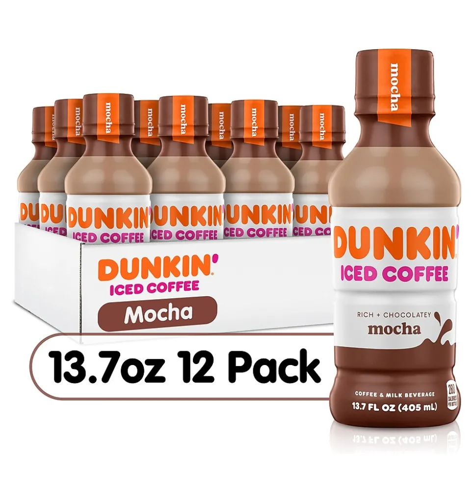 Dunkin' Donuts Iced Mocha Coffee, 13.7 oz., 12/Carton (049000072389)
