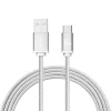Durable Braided USB Type C Cable for Google Pixel 2, Samsung S8 (6ft) - Silver