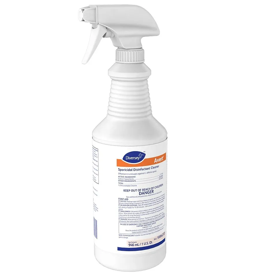 Dymon Avert Cleaner Disinfectant, Chlorine, 32 oz., 12/Carton (100842725)