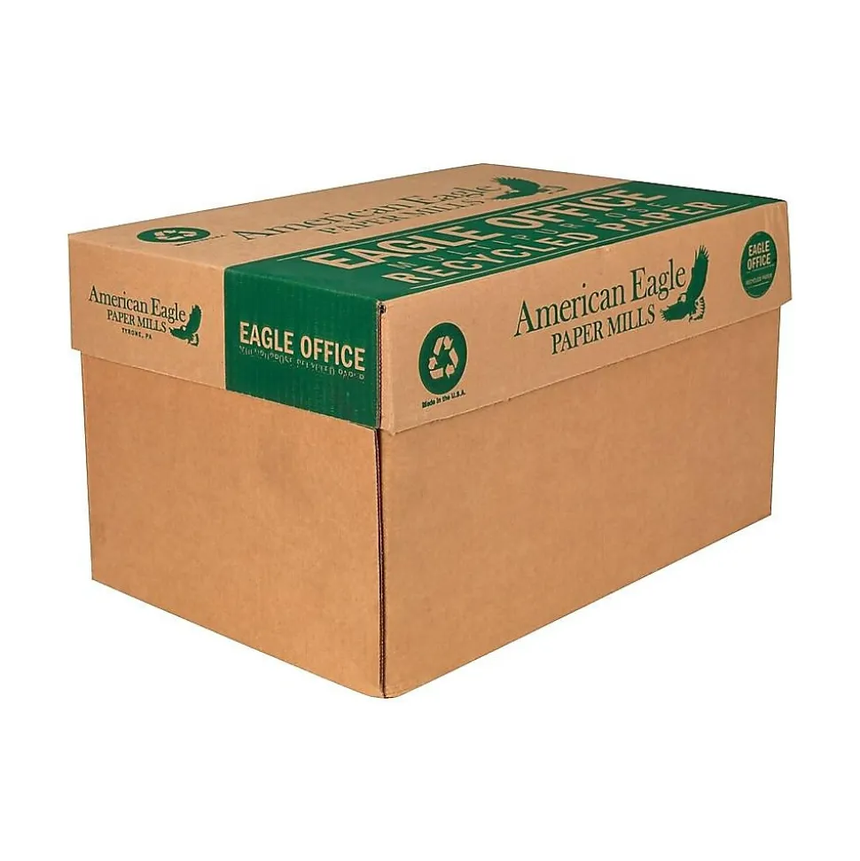 Eagle Office 100% Recycled 8.5" x 11" Multipurpose Paper, 20 lbs., 92 Brightness, 500/Ream (31550501)