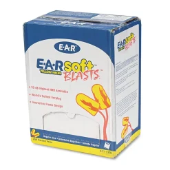 E-A-R Soft Yellow Neon Blasts Soft Foam Earplugs, Corded, 33 dB, Yellow, 200/Box