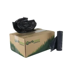 Earthsense 10 Gallon Industrial Trash Bag, 23" x 24", Low Density, 0.85 mil, Black, 500 Bags/Box (RNW2410-538892)