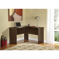 Easy 2 Go 48" W L-Shaped Computer Desk, Resort Cherry (952543-CC)