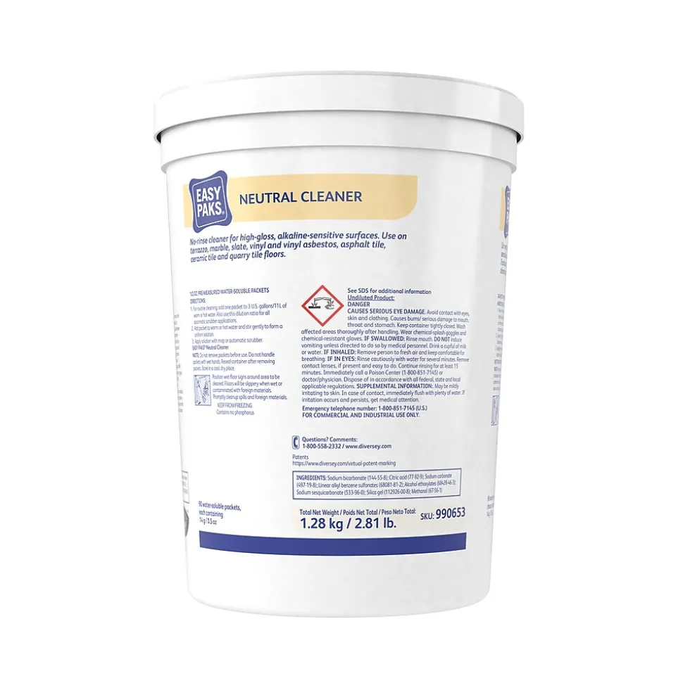 Easy Paks Neutral Cleaner, .5oz Pine Forest Packets, 90/Tub, 2 Tubs/Carton (990653)