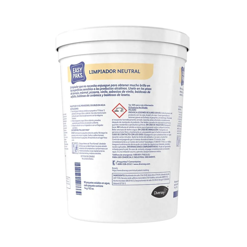Easy Paks Neutral Cleaner, .5oz Pine Forest Packets, 90/Tub, 2 Tubs/Carton (990653)