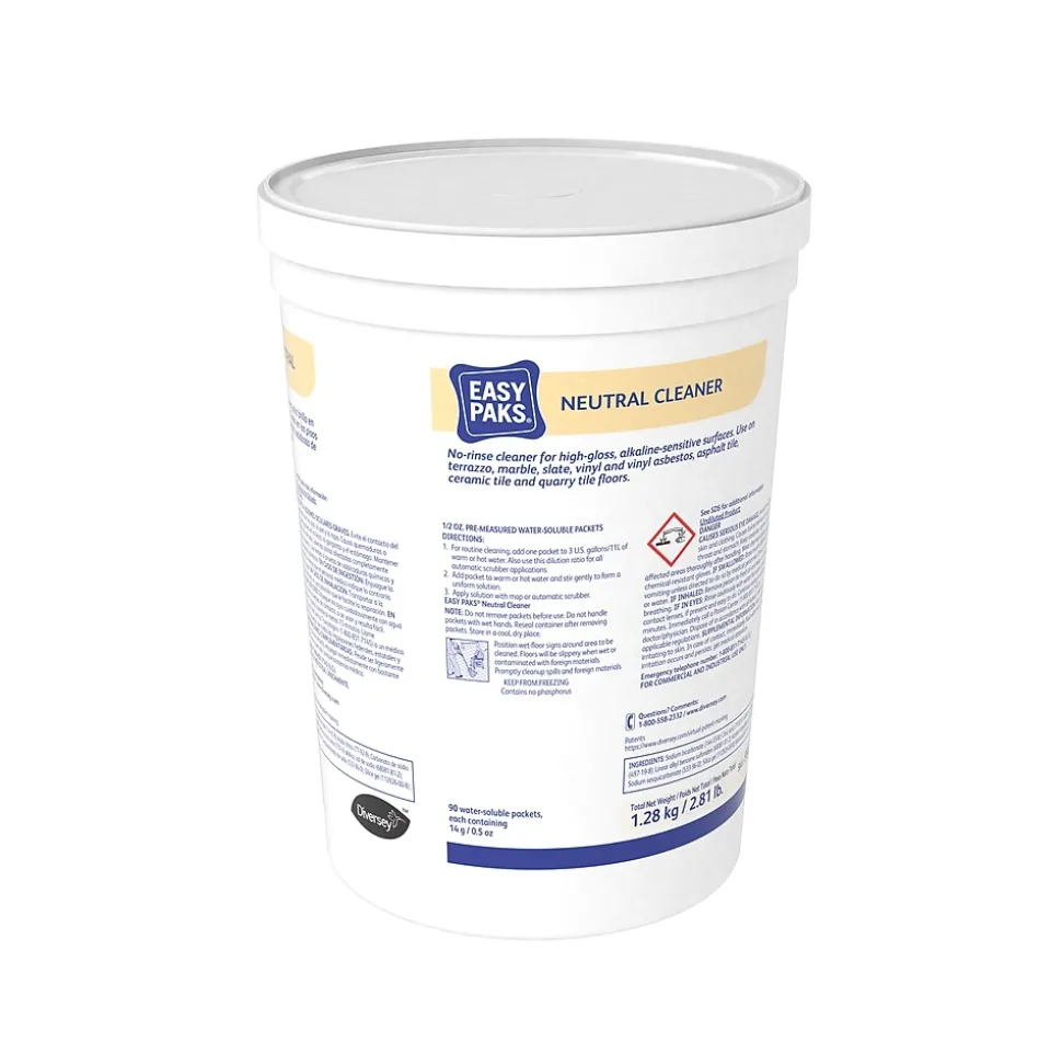 Easy Paks Neutral Cleaner, .5oz Pine Forest Packets, 90/Tub, 2 Tubs/Carton (990653)