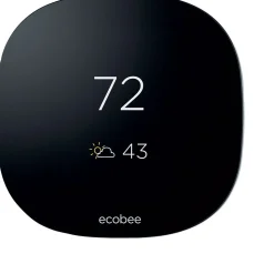 ecobee 3 Lite 2.0 WiFi Smart Thermostat, White/Black/Silver (EB-STATE3LT-02)
