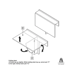 Eden Grove MDF Mounted Desk Shelf, 30