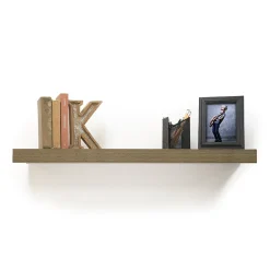 Eden Grove Mixed Materials Mounted Wall Shelf, 48", Gray Oak (9602042E)