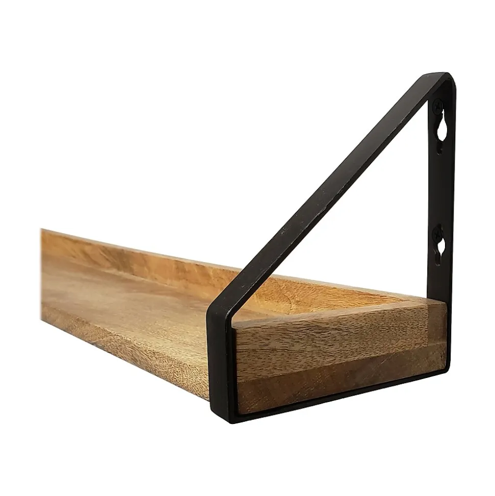 Eden Grove Shelving Wood Mounted Ledge, 24", Walnut (9602108E)