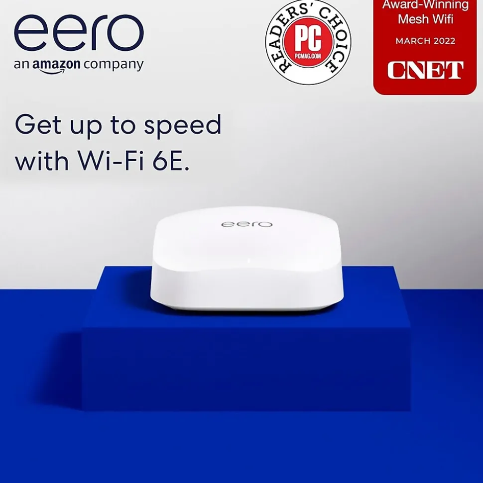 Eero AX2300 Tri Band MU-MIMO WiFi 6E Gaming Router, White (B091G65HH6)