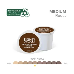 Eight O'Clock 100% Colombian Peaks Coffee, Keurig K-Cup Pod, Medium Roast, 24/Box, 4 Boxes/Carton (6407CT)