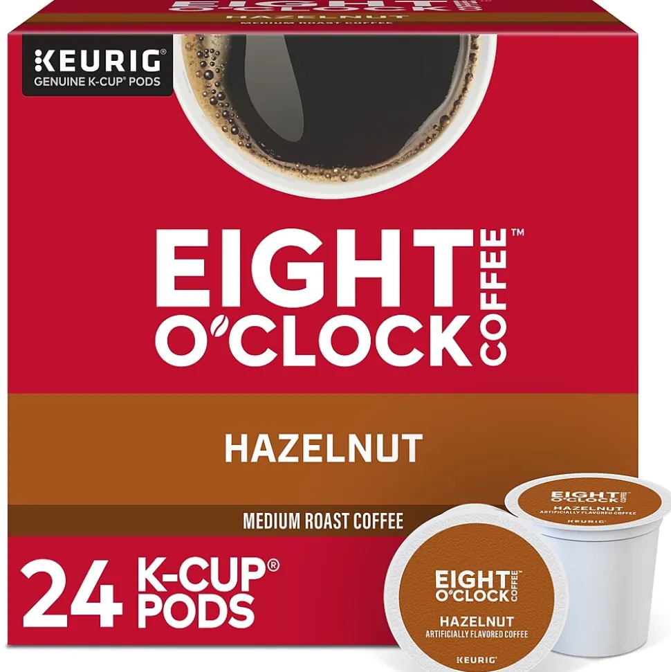 Eight O'Clock Hazelnut Coffee Keurig® K-Cup® Pods, Medium Roast, 24/Box (6406)