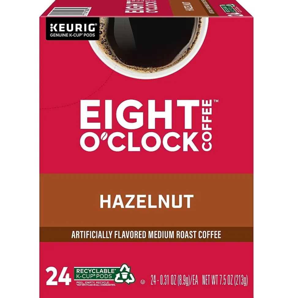 Eight O'Clock Hazelnut Coffee Keurig® K-Cup® Pods, Medium Roast, 24/Box (6406)