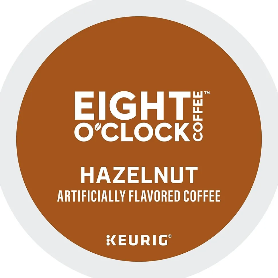 Eight O'Clock Hazelnut Coffee Keurig® K-Cup® Pods, Medium Roast, 96/Carton (64060)
