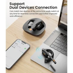 EKSAtelecom S30 Bluetooth On-Ear Headset, Black (T-QM01-01)