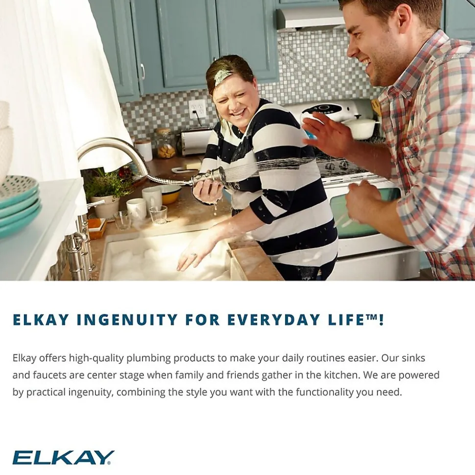 Elkay Celebrity 15" x 15" x 6-1/8", Single Bowl Top Mount Bar Sink, Brushed Satin (BCR153)