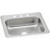 Elkay Celebrity 3-Hole Single-Bowl Drop In Kitchen Sink, 21.25" x 25" x 6.88", Stainless Steel, Brushed Satin (CR25213)
