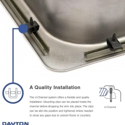 Elkay Dayton Bar Sink, Stainless Steel, Single Bowl, Top Mount, Satin (D117191)