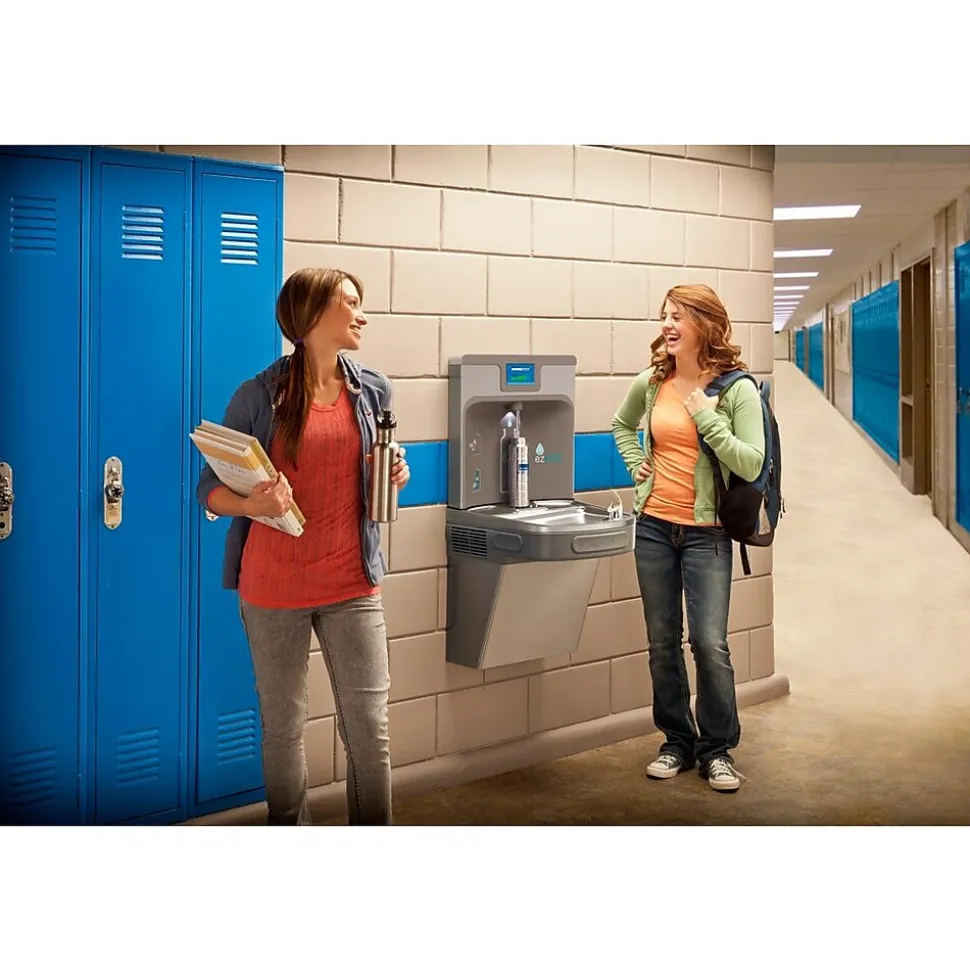 Elkay Enhanced EZH2O Bottle Filling Station & Single ADA Cooler, Filtered 8 GPH Light Gray (LZS8WSLP)