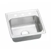 Elkay Gourmet 19" Single Basin Drop In Stainless Steel Kitchen Sink (LRADQ1918650)